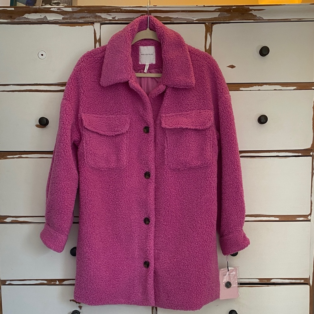 Avec Les Filles Pink Teddy Jacket CuTe 😊